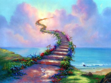 大衆的なファンタジー Painting - 天国への階段ファンタジー